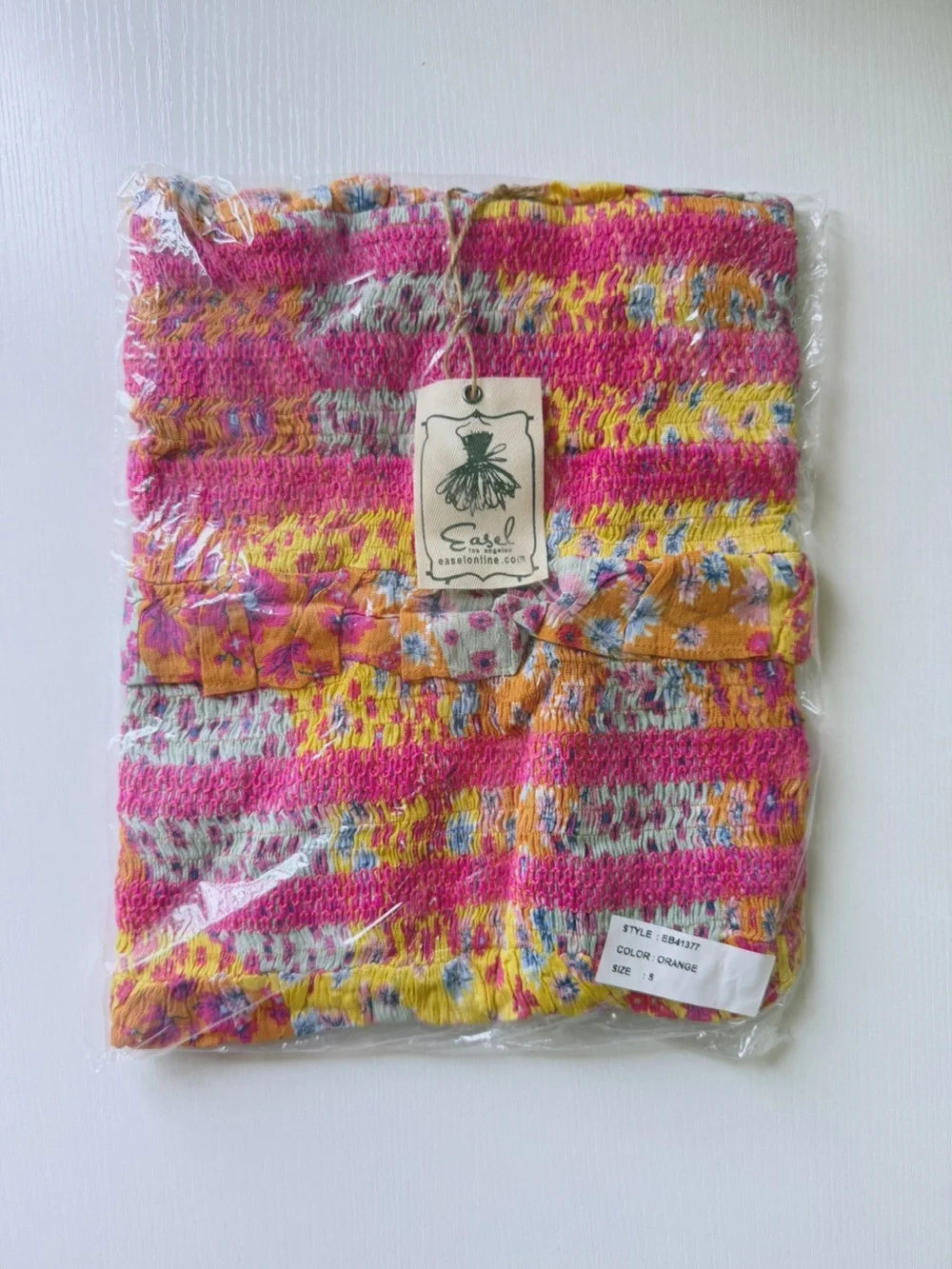 Easel | Zinnia Patchwork Tiered Mini Skirt Colorful Floral Whimsy Boho New Small